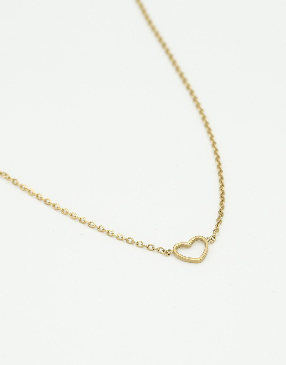 Ketting open hartje goudkleurig