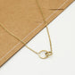 Ketting 2 open rondjes verbonden goudkleurig