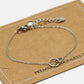 Armband 2 open rondjes verbonden zilverkleurig