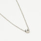 Initialen ketting letter U zilverkleurig