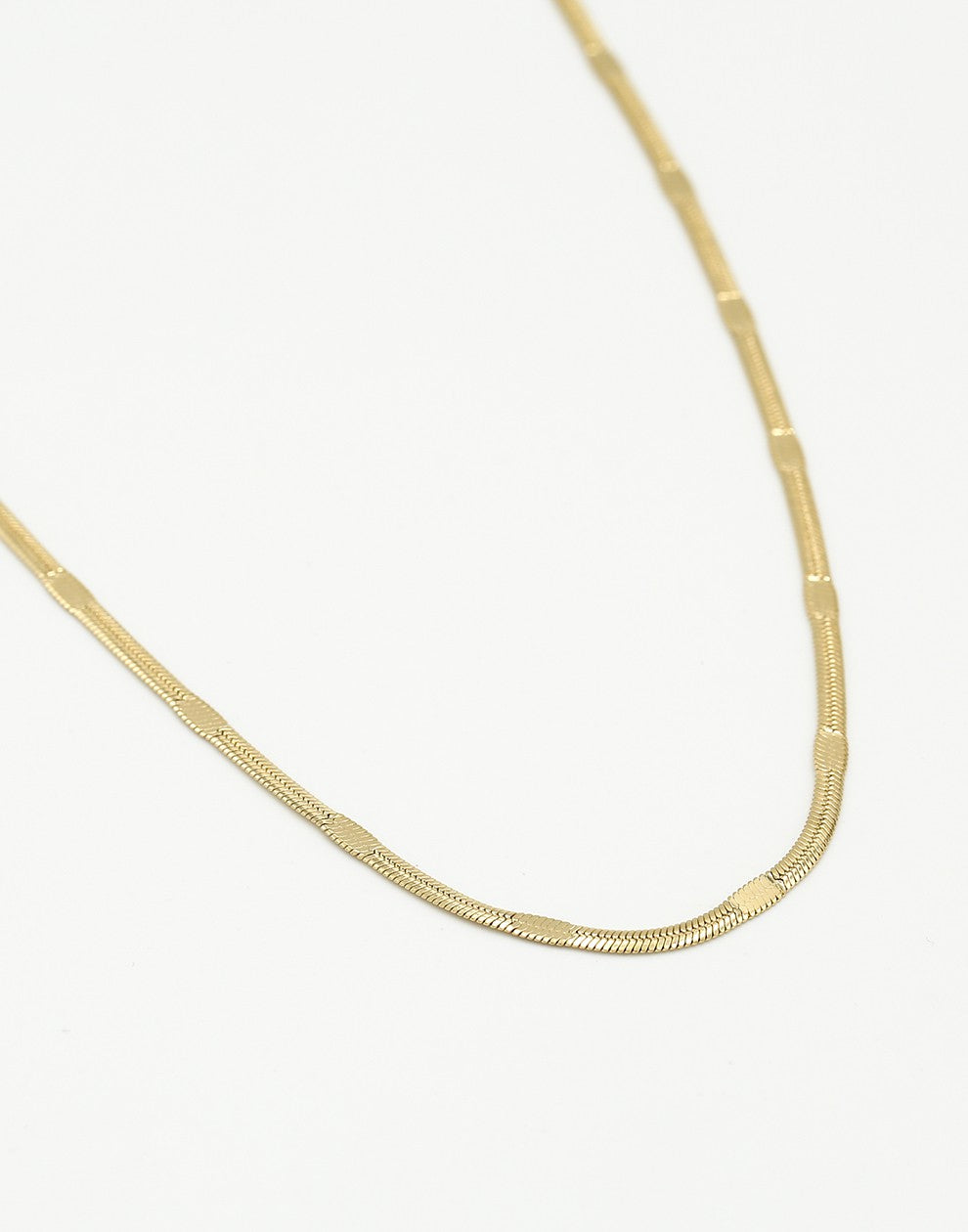 Ketting plat goudkleurig