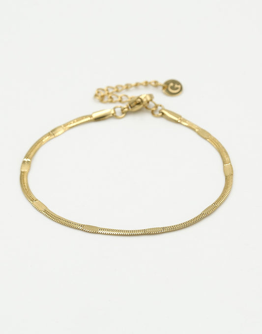 Armband plat goudkleurig