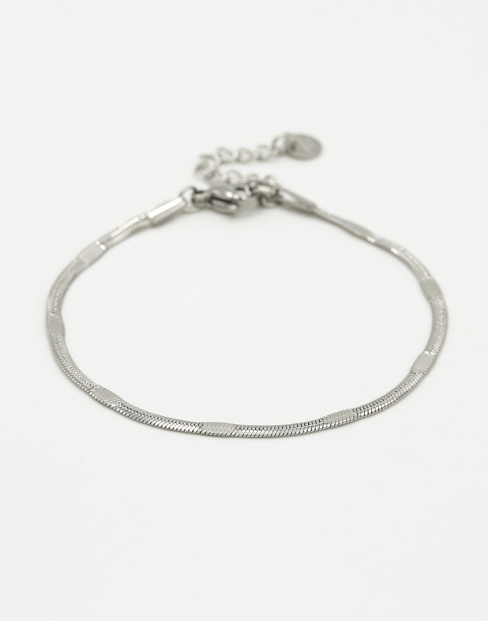 Armband plat zilverkleurig