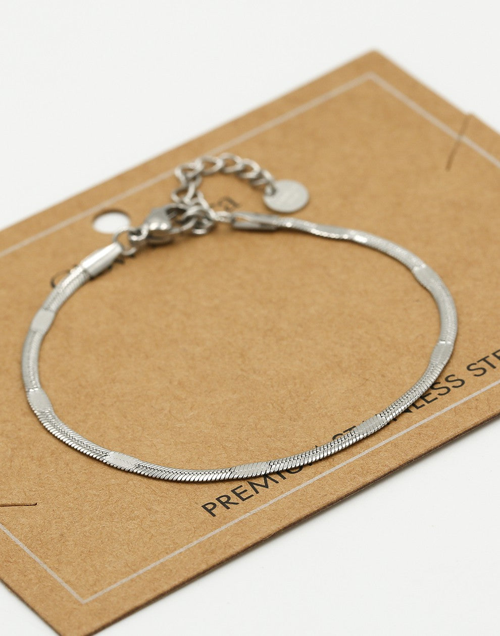 Armband plat zilverkleurig