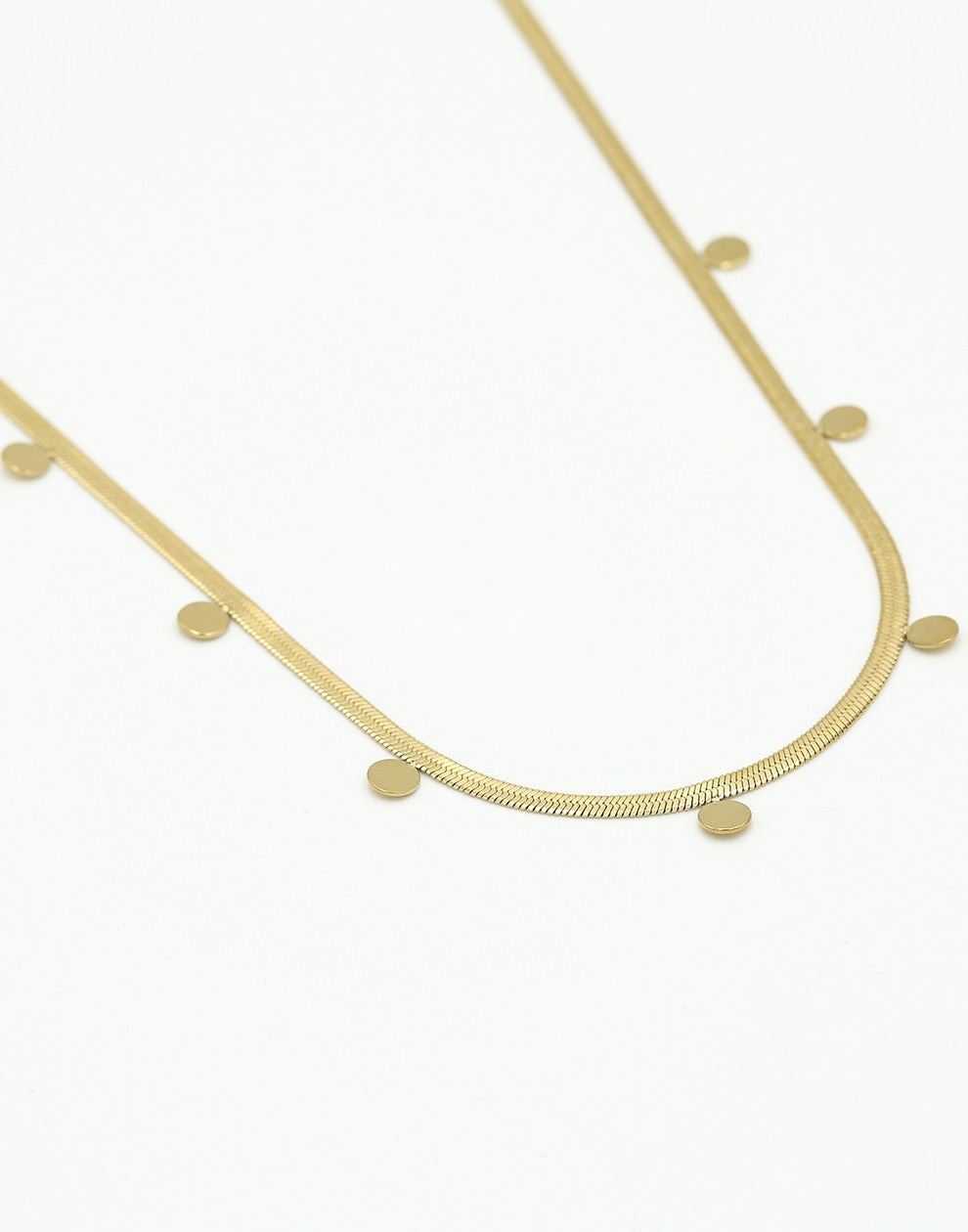 Muntjes ketting snake goudkleurig