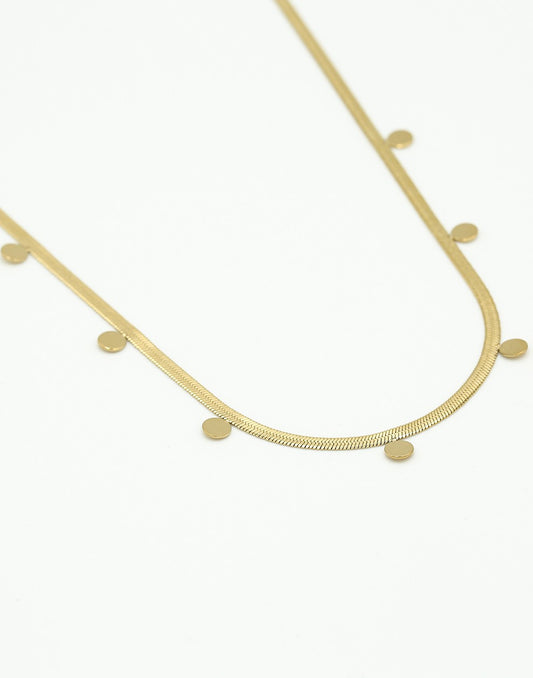 Muntjes ketting snake goudkleurig