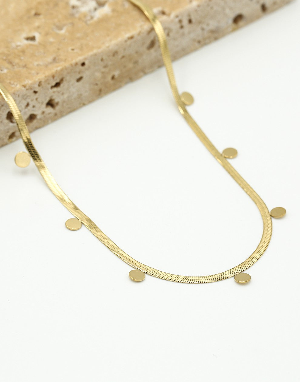 Muntjes ketting snake goudkleurig