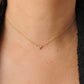 Ketting steentjes driehoek goudkleurig
