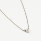 Initialen ketting letter V zilverkleurig
