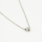 Initialen ketting letter W zilverkleurig