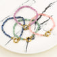 Kralenarmband met slotje paars