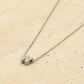 Initialen ketting letter W zilverkleurig