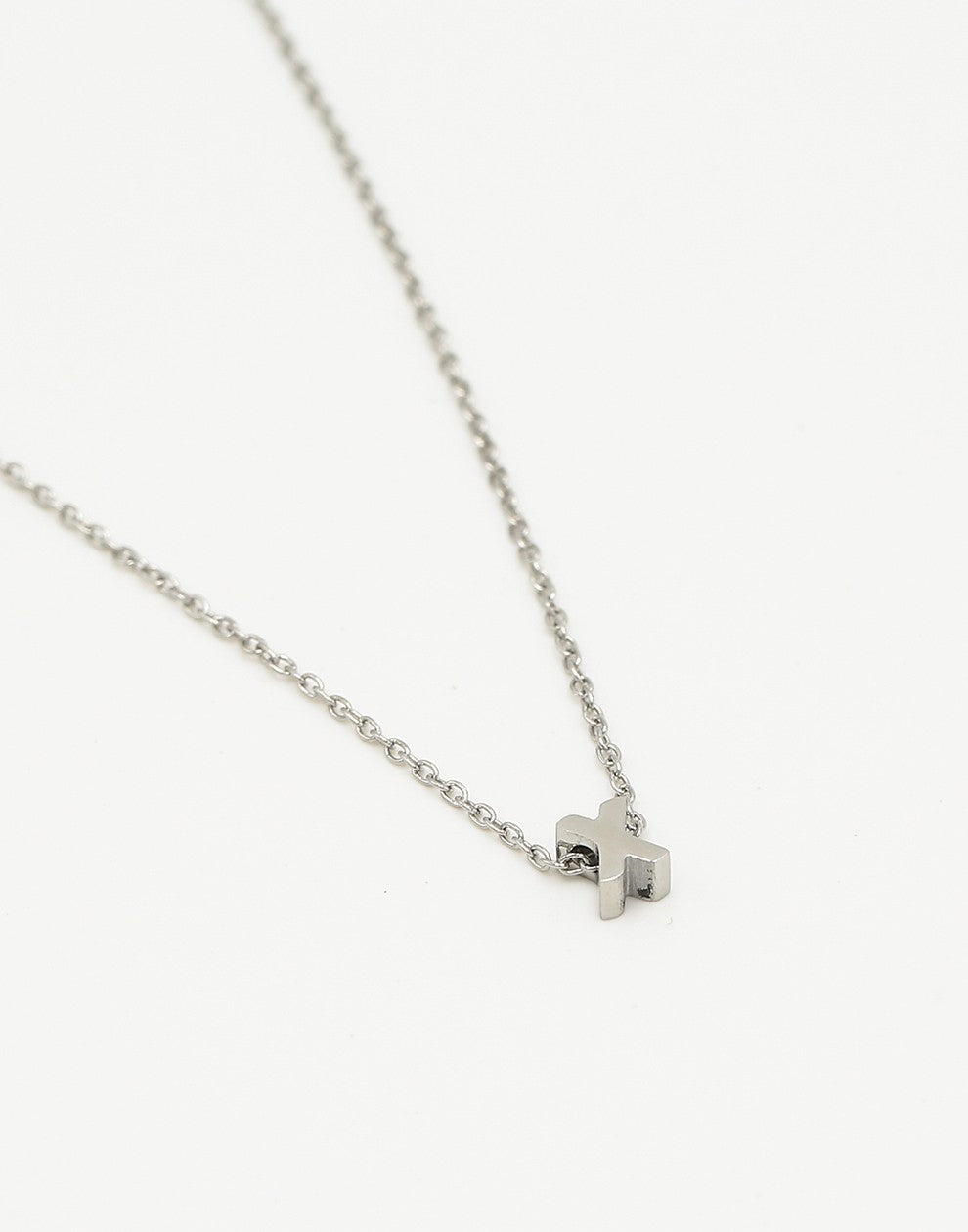 Initialen ketting letter X zilverkleurig