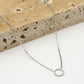 Ketting met open rondje 6mm zilverkleurig