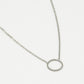 Ketting met open rondje 10mm zilverkleurig