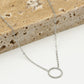 Ketting met open rondje 10mm zilverkleurig