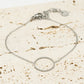 Armband met open rondje 15mm zilverkleurig