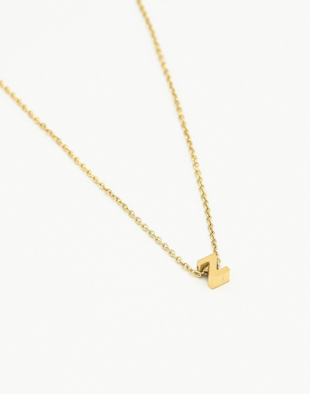 Initialen ketting letter Z goudkleurig