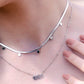 Muntjes ketting snake zilverkleurig