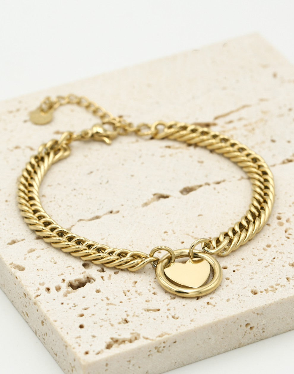 Schakelarmband hart goudkleurig