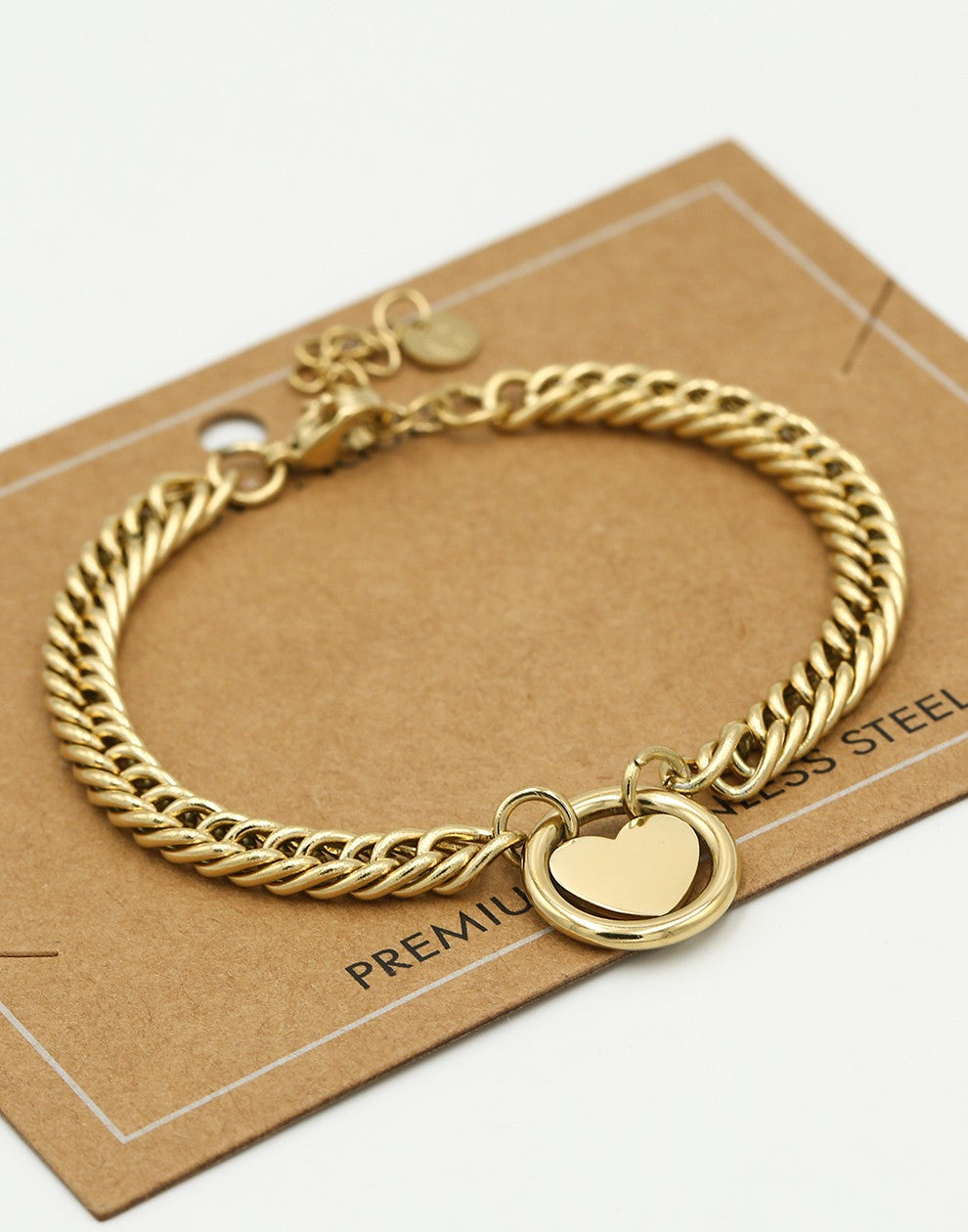 Schakelarmband hart goudkleurig