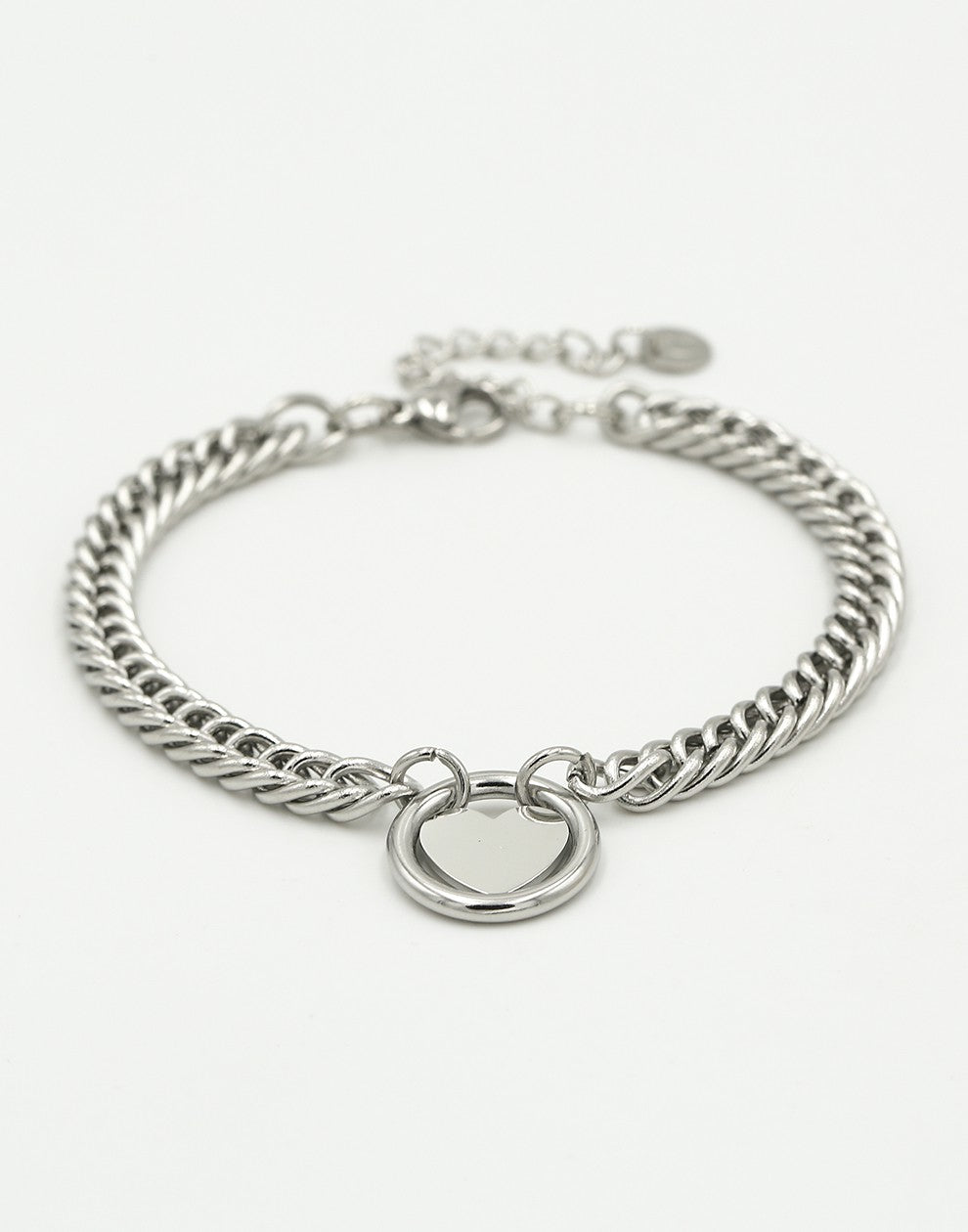 Schakelarmband hart zilverkleurig