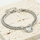 Schakelarmband hart zilverkleurig