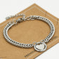 Schakelarmband hart zilverkleurig