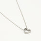 Ketting hartje schuin zilverkleurig