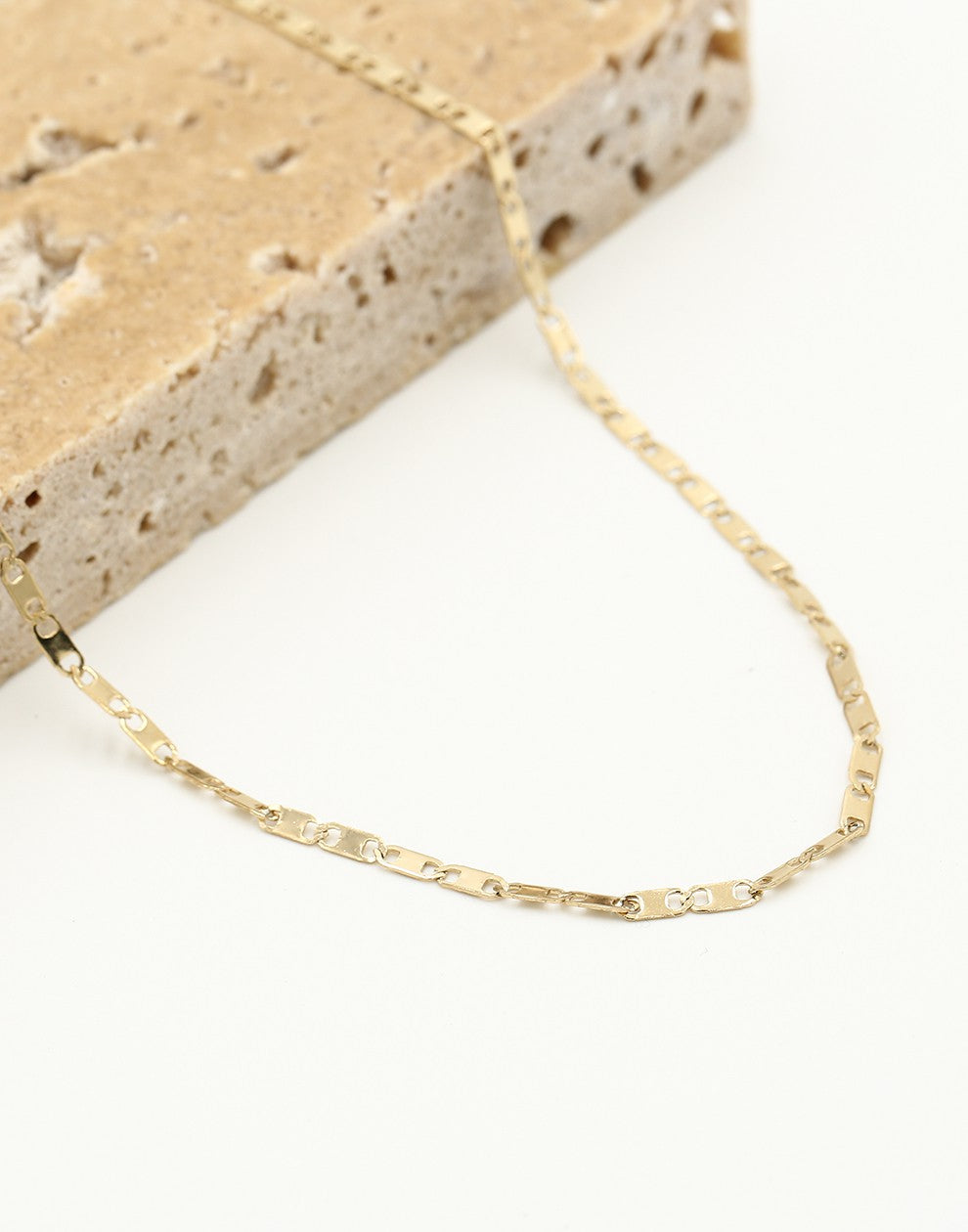 Schakelketting fijn goudkleurig