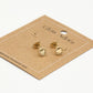 Studs heart in circle gold-colored