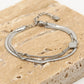 Armband dubbel klaver zilverkleurig