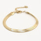 Armband platte schakel goudkleurig