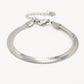 Armband platte schakel zilverkleurig