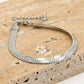 Armband platte schakel zilverkleurig