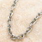Ketting zilverkleurig schakel grof