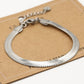 Armband platte schakel zilverkleurig