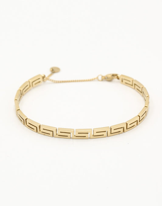 Bangle Z patroon goudkleurig