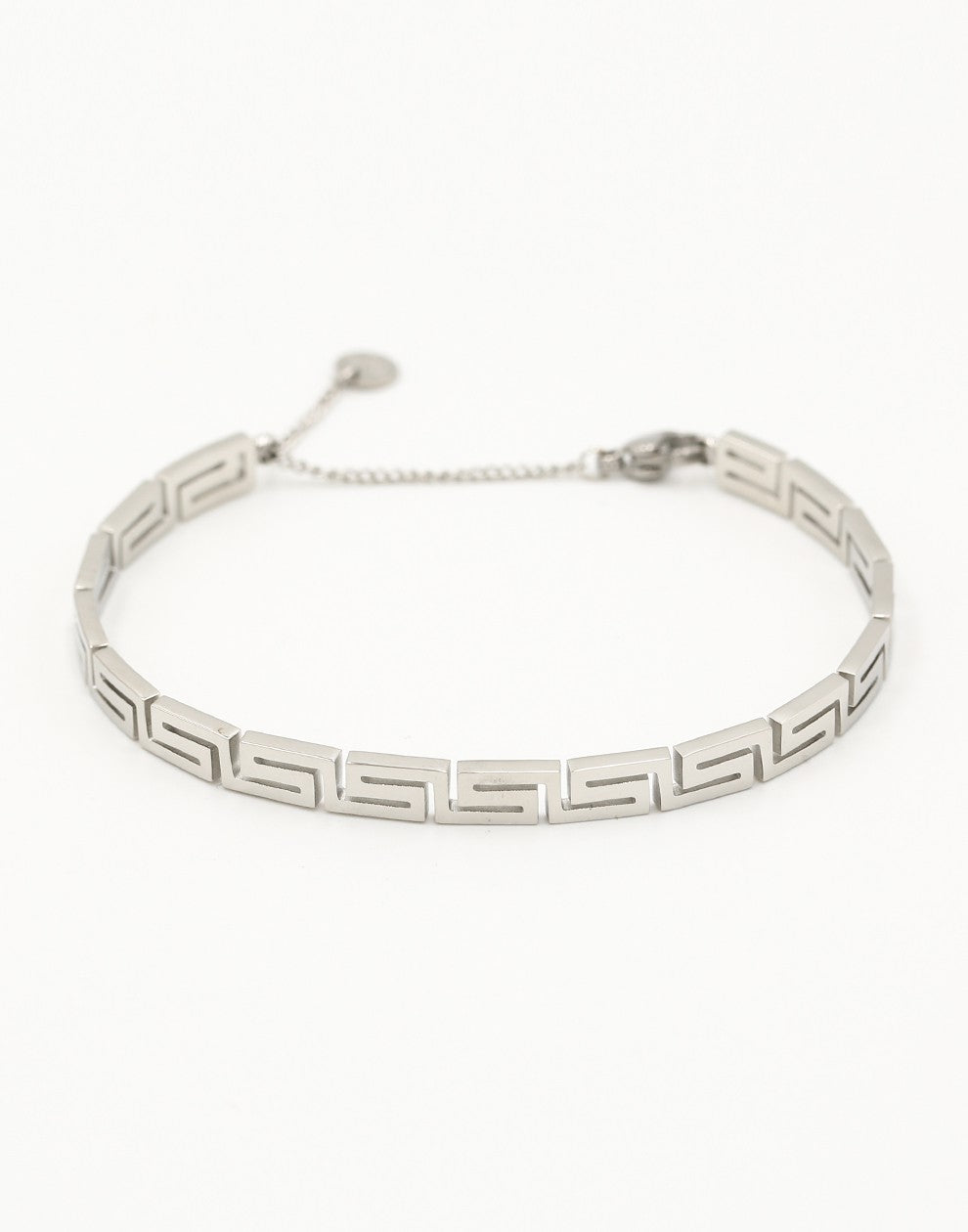 Bangle Z patroon zilverkleurig