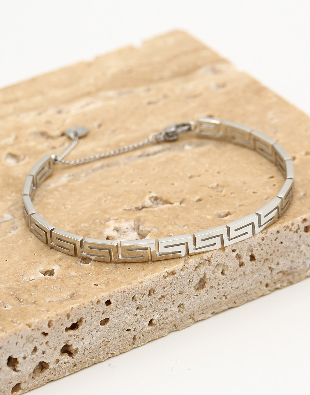Bangle Z patroon zilverkleurig