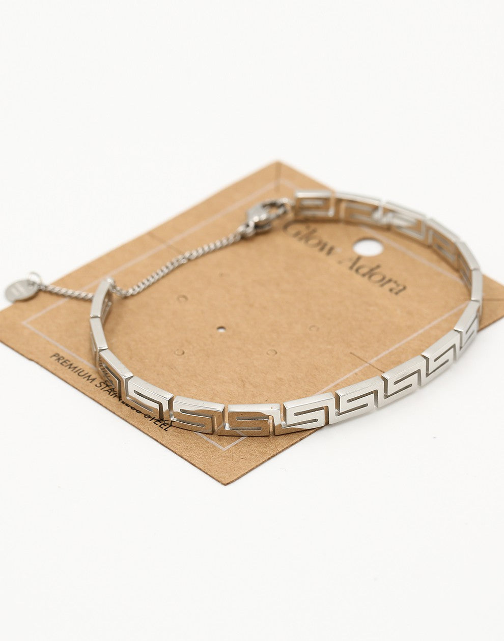 Bangle Z patroon zilverkleurig