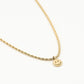 Ketting smiley gedraaid goudkleurig
