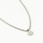 Ketting smiley gedraaid zilverkleurig
