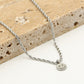Ketting smiley gedraaid zilverkleurig