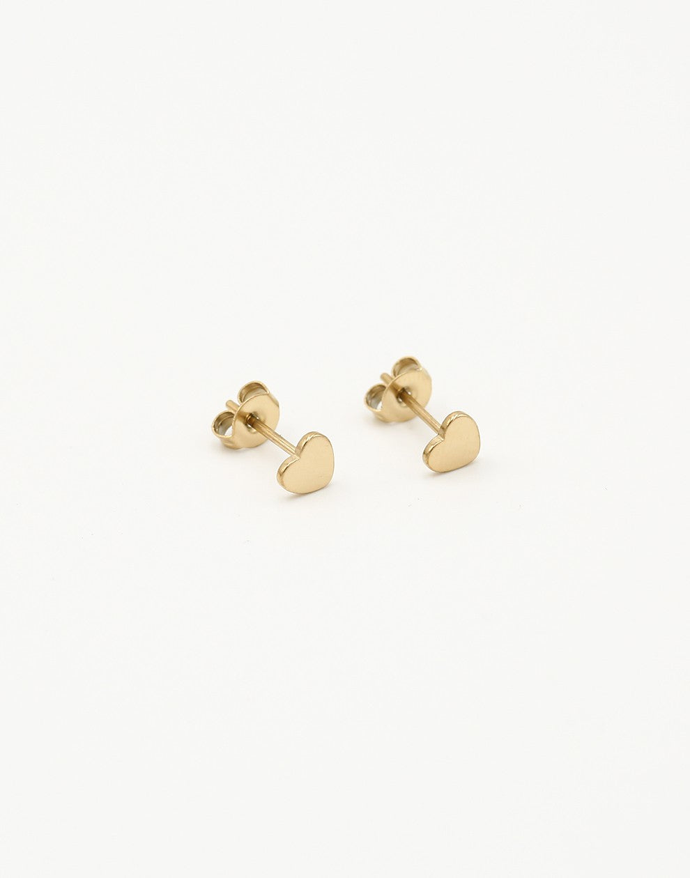 studs hartje plat goudkleurig