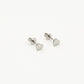 studs hartje plat zilverkleurig
