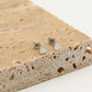 studs hartje plat zilverkleurig