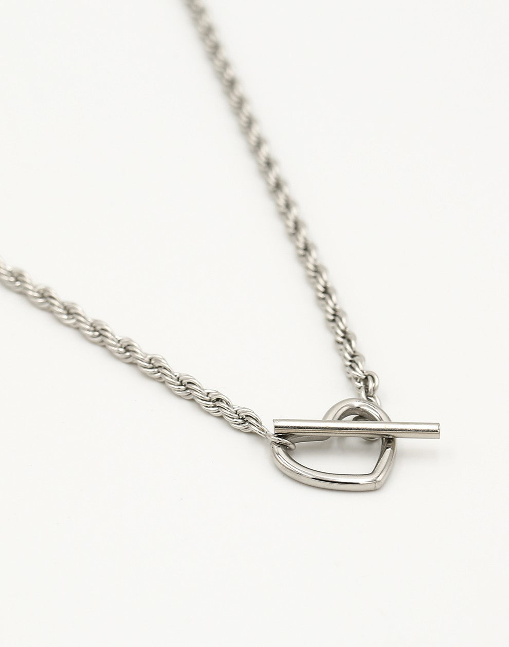 Ketting hart zilverkleurig
