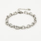 Coarse silver-colored link bracelet