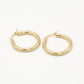 Oorringen hoops goudkleurig 25mm